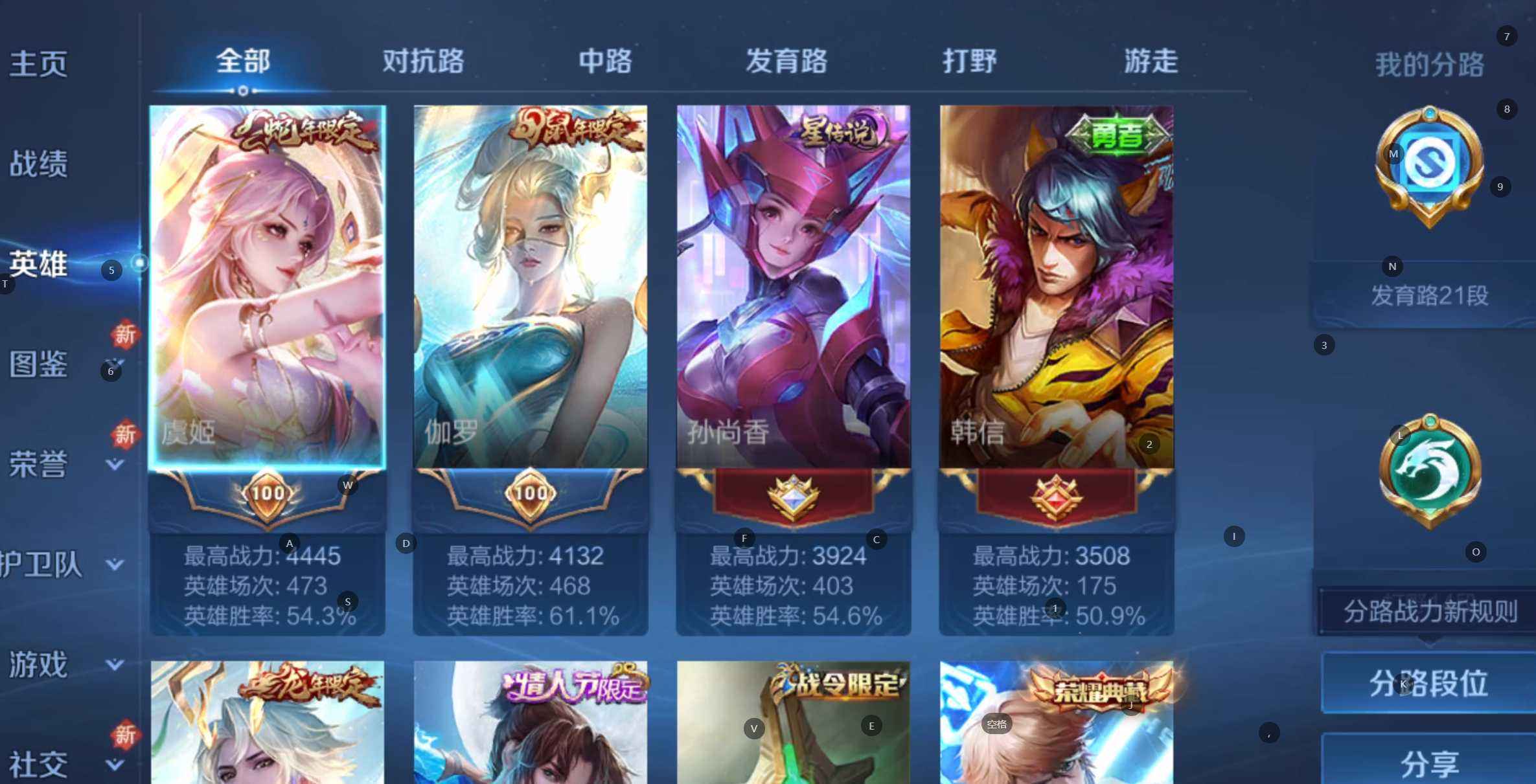 WZQM3477680王者荣耀账号详情图4 WZQM3477680王者荣耀账号详情图4