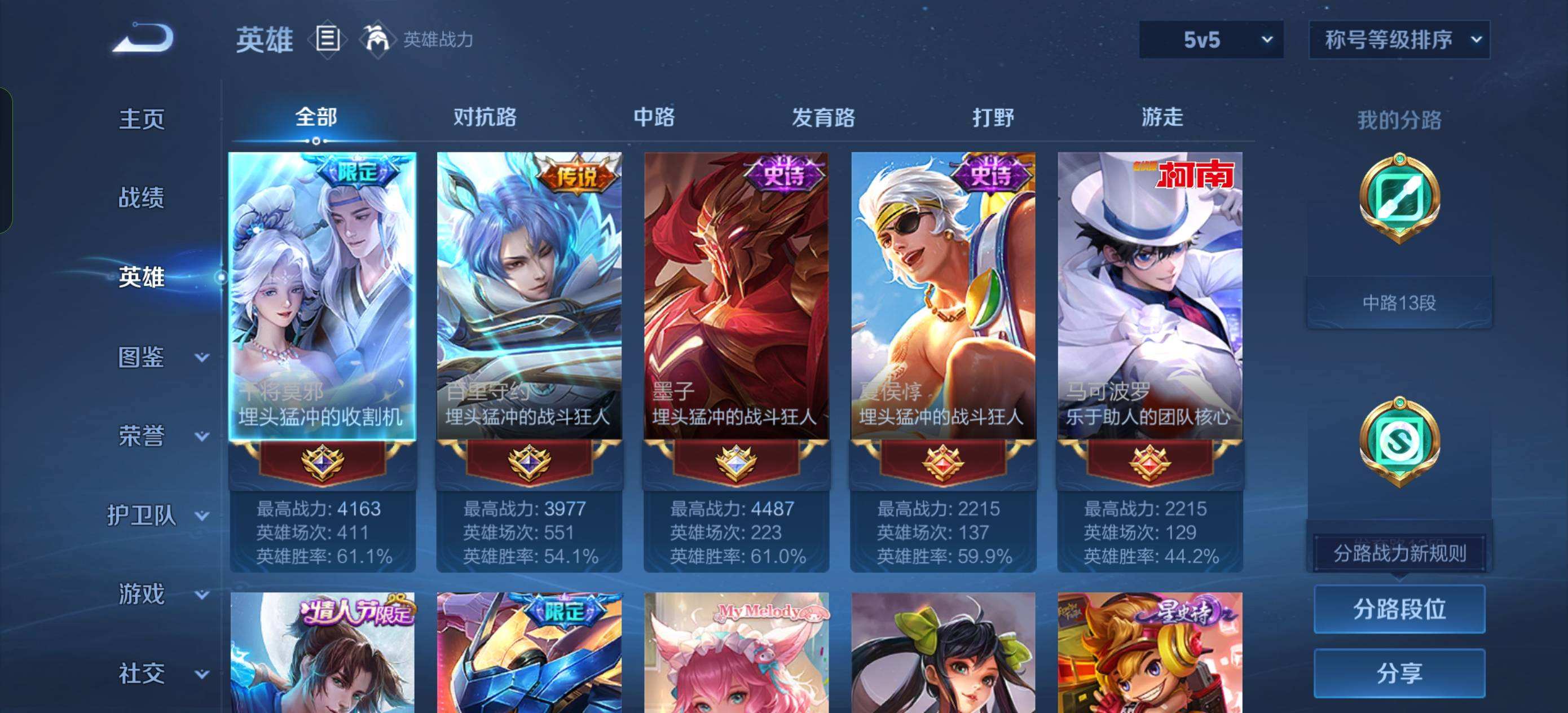 WZQM415354王者荣耀账号详情图4