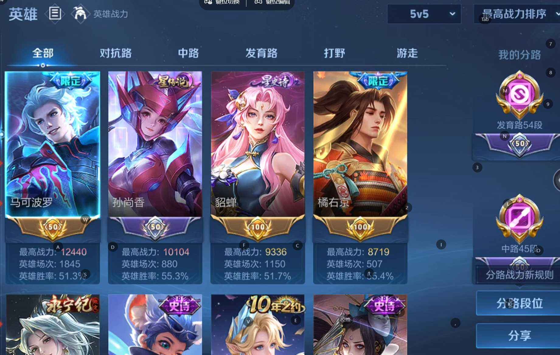 WZQM494524王者荣耀账号详情图4