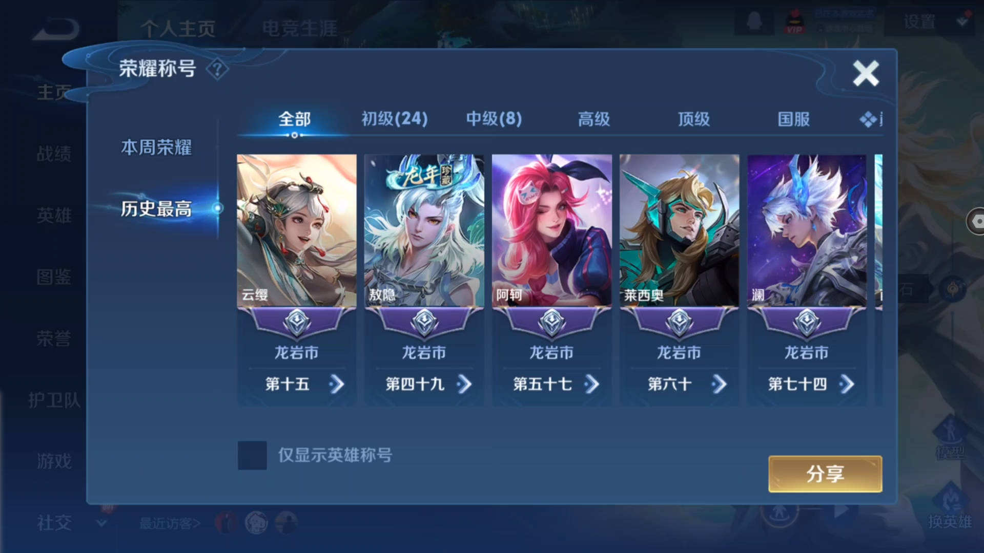 WZQM4138033王者荣耀账号详情图4