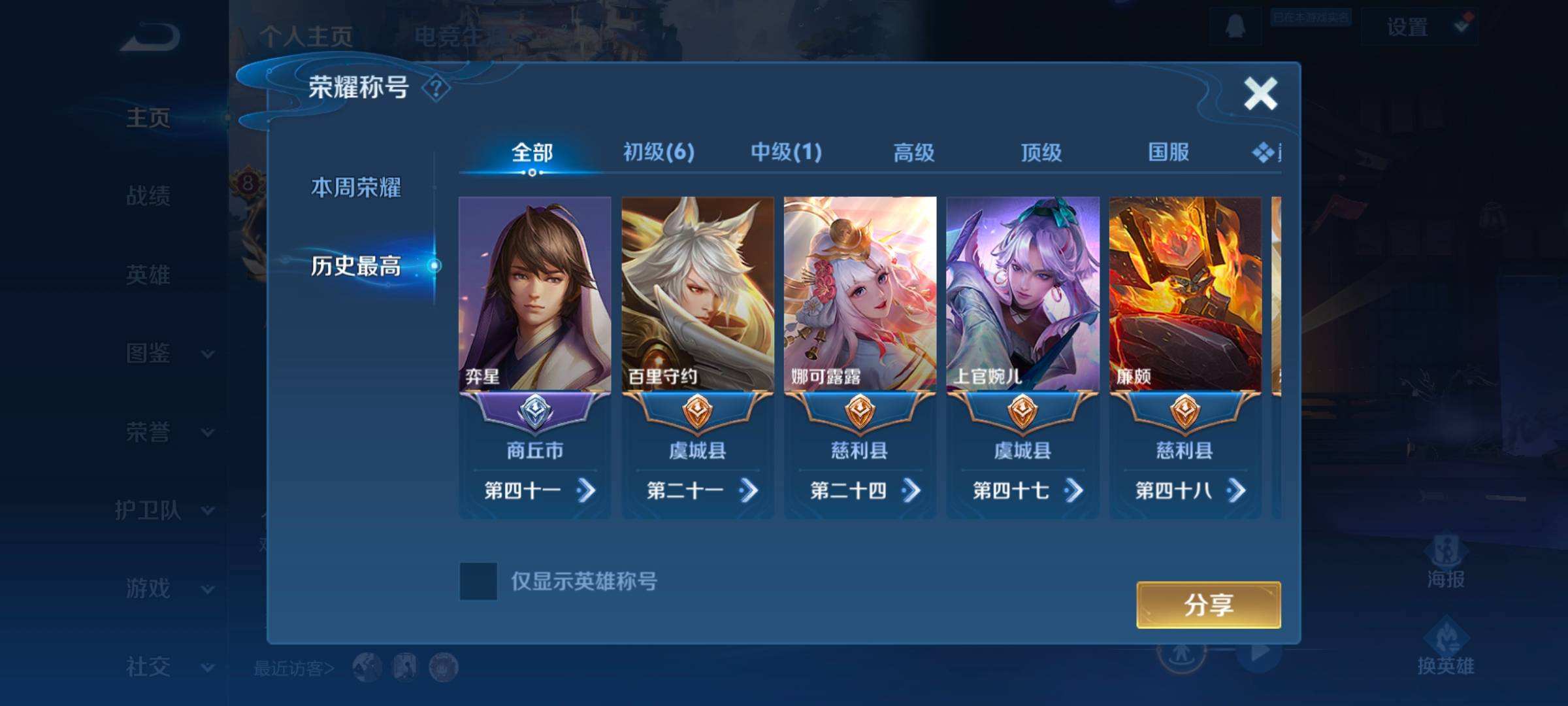 WZQM4291787王者荣耀账号详情图3