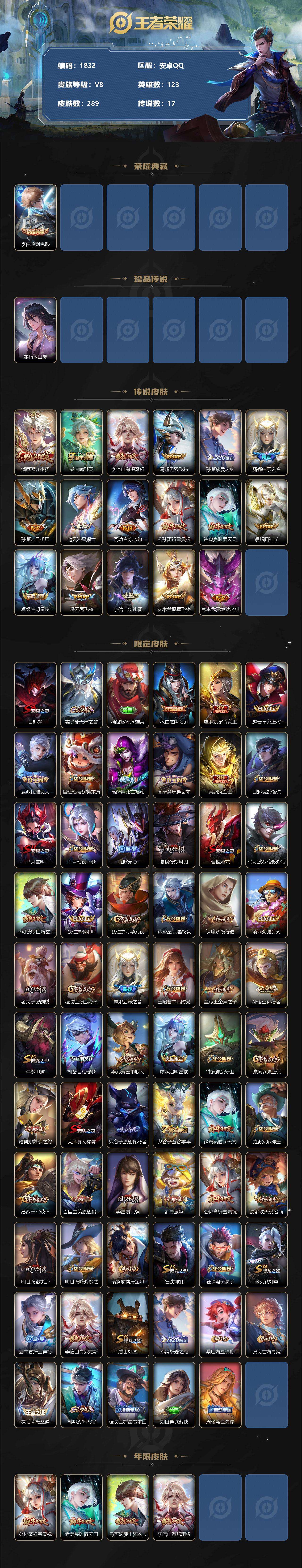 WZQM479358王者荣耀账号详情图3