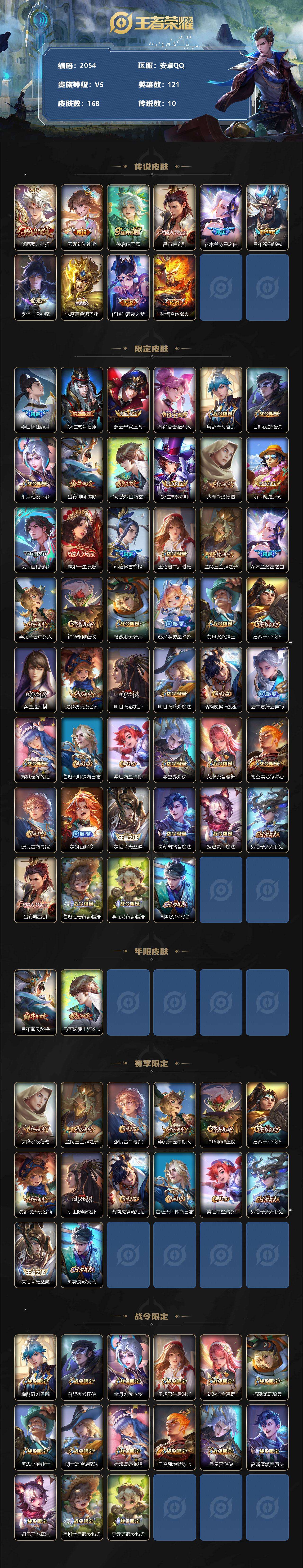 WZQM479615王者荣耀账号详情图3