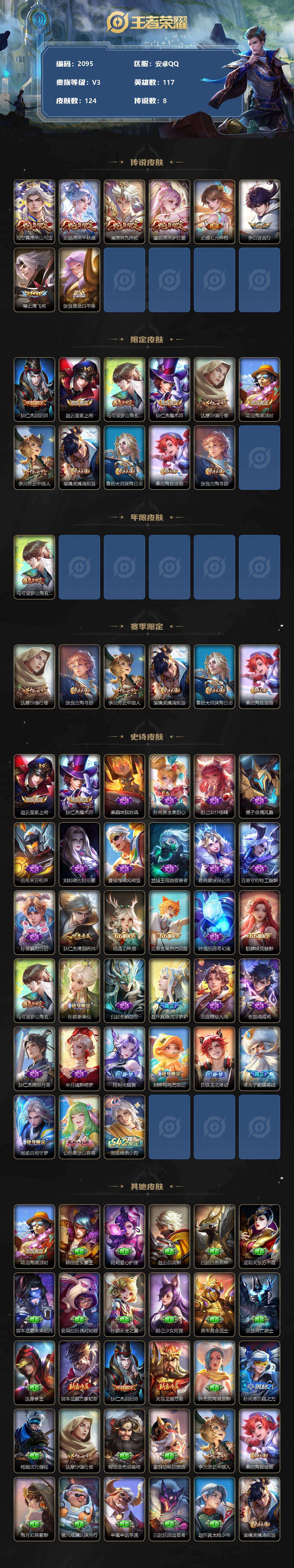 WZQM482793王者荣耀账号详情图3