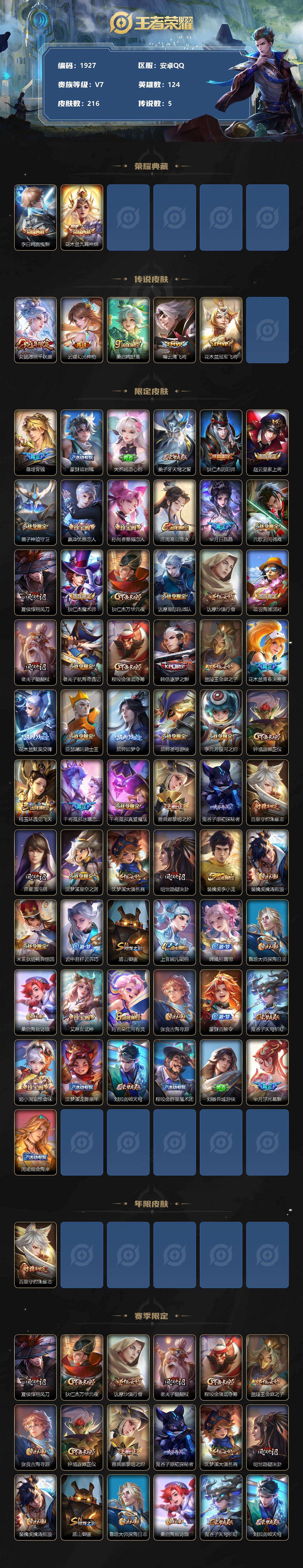 WZQM482815王者荣耀账号详情图3